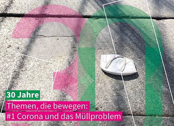 (Grafik: Pascal Heue/HTWK Leipzig) Coronamaske auf Straße und Grafik